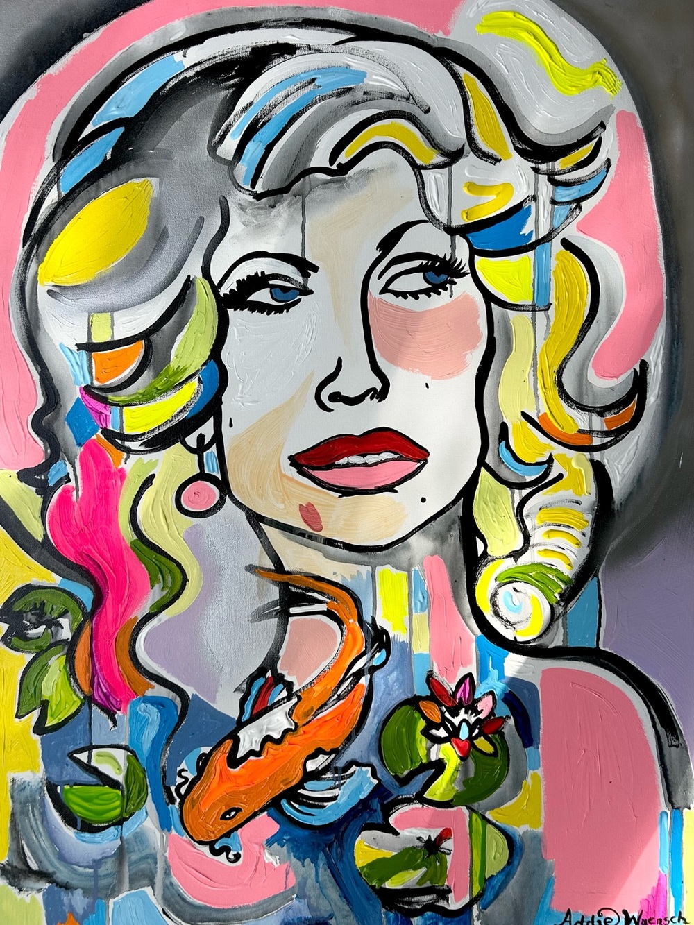Contemporary Dolly Parton Pop Art Portrait canvas print 16 by 20